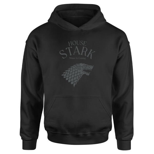House Stark Hoodie S - Siyah