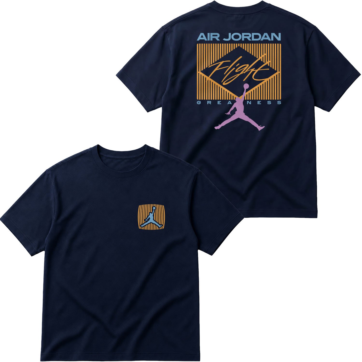 Flight Jordan Pastel Oversize Tişört XL - İndigo Mavisi