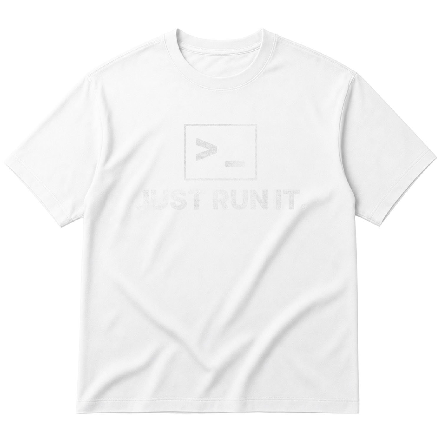 Just Run It. Oversize Tişört L - Beyaz