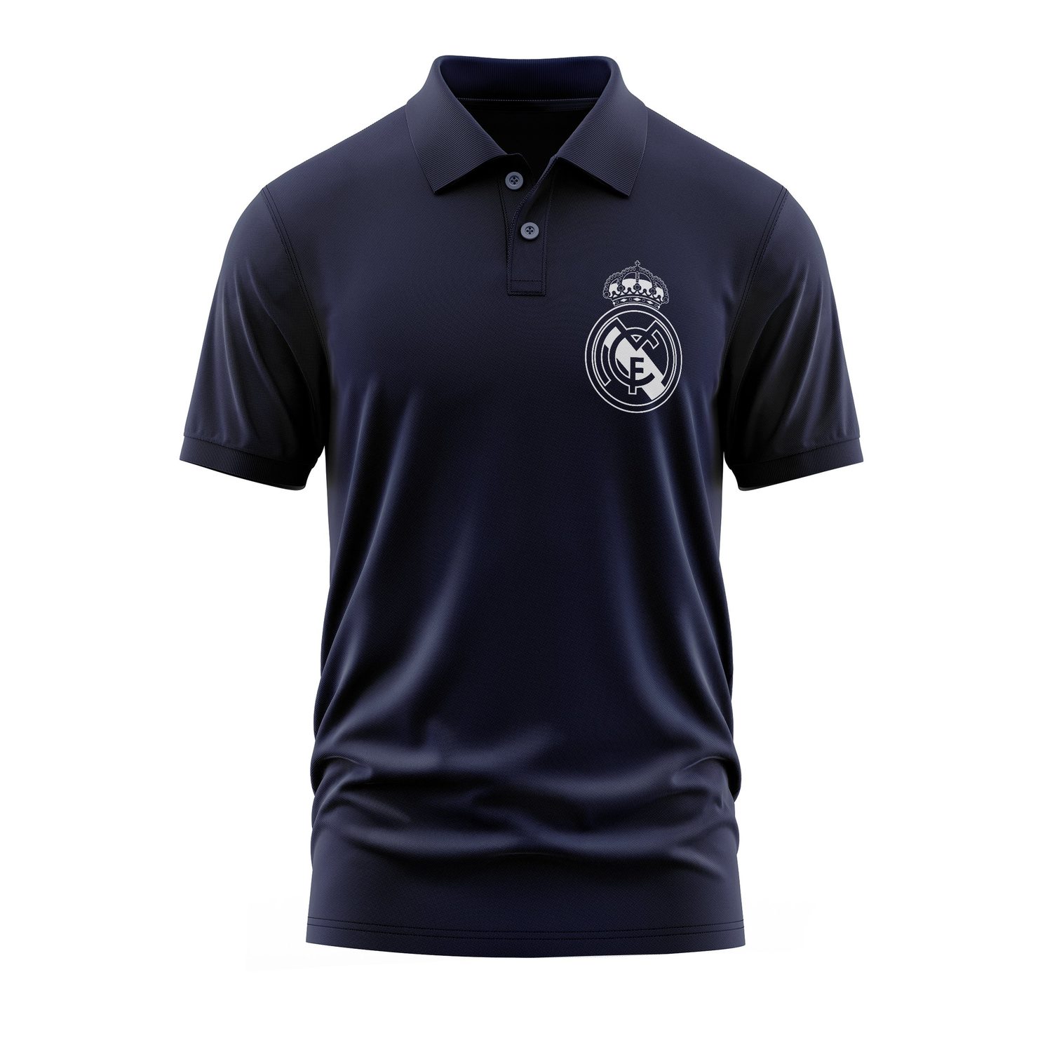 Real Madrid Badge Polo Tişört XL - İndigo Mavisi