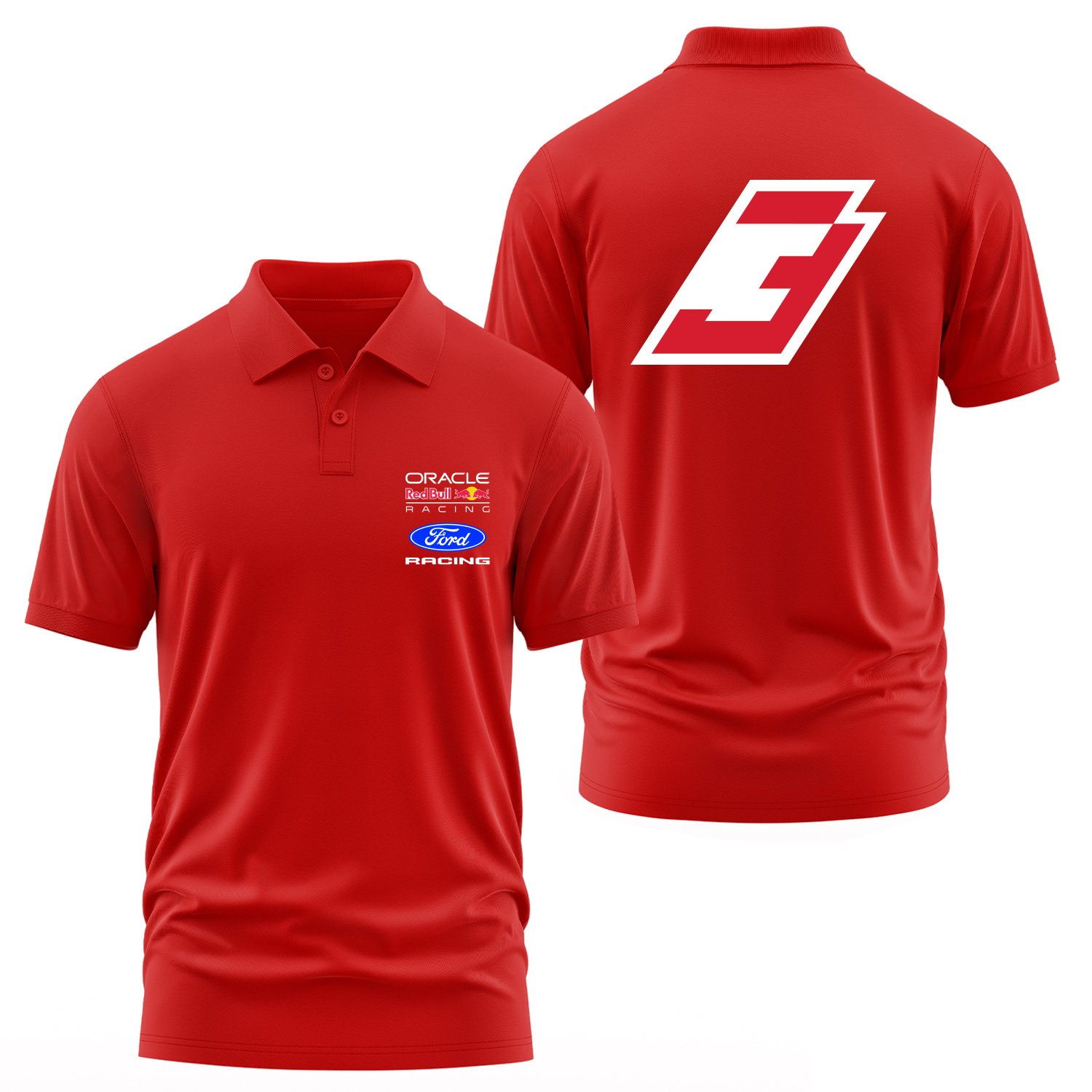 Max Verstappen Red Bull Jersey Polo Tişört S - Kırmızı