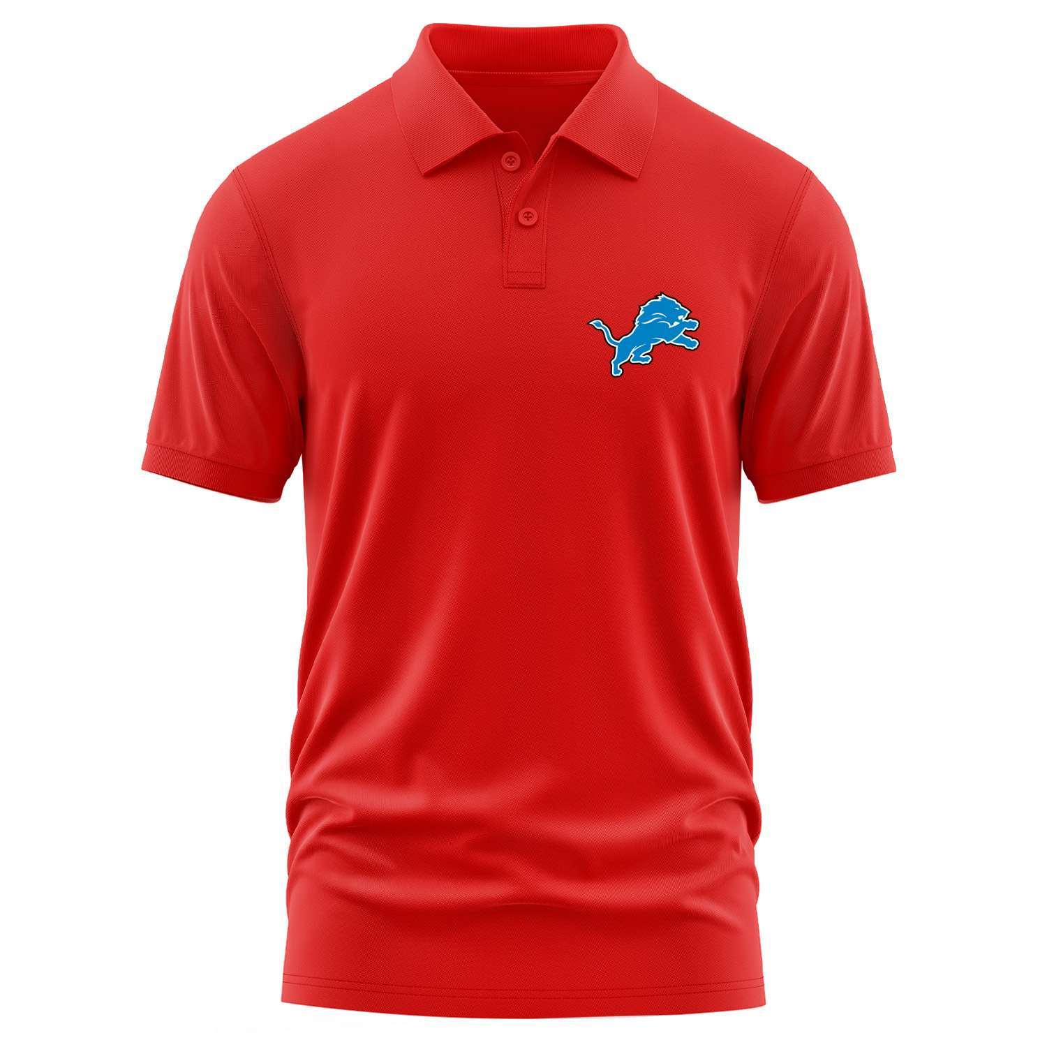 Detroit Lions Polo Tişört XL - Kırmızı