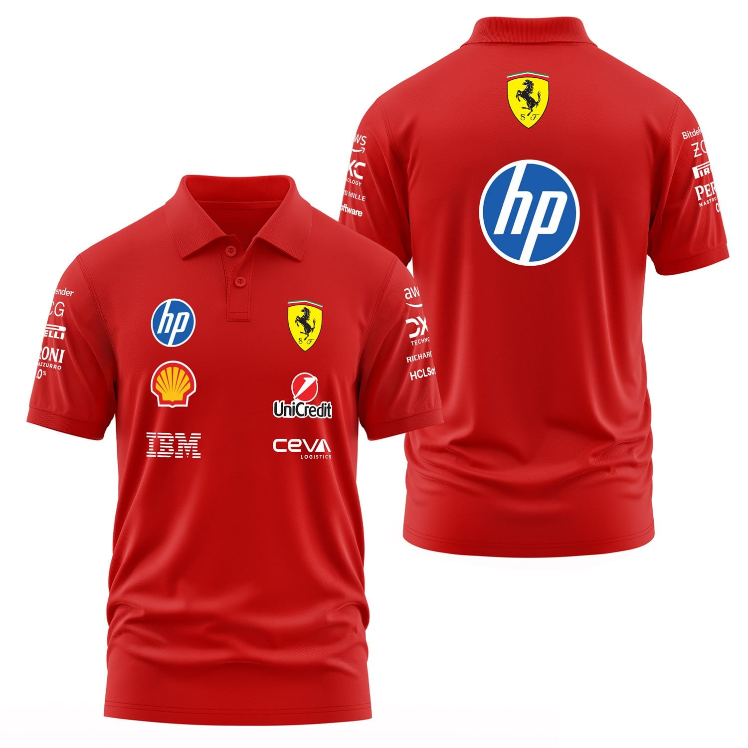 Scuderia Ferrari Teamline 2025 Polo Tişört M - Kırmızı