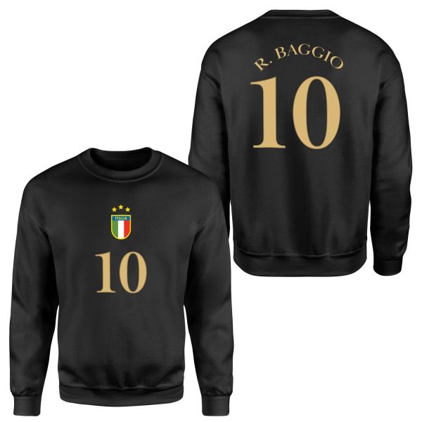 Roberto Baggio 10 Forma Sweatshirt S - Siyah