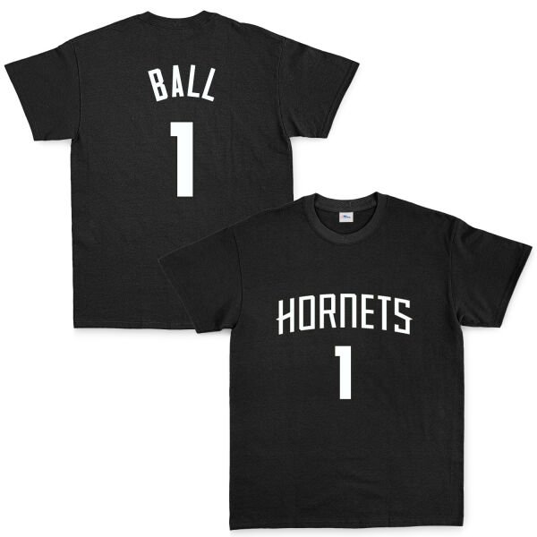 Lamelo Ball 1 Hornets Forma Tişört XL - Siyah