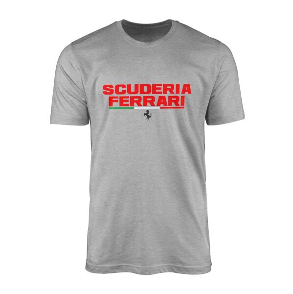 Scuderia Ferrari Italia Reds Text Tişört S - Gri