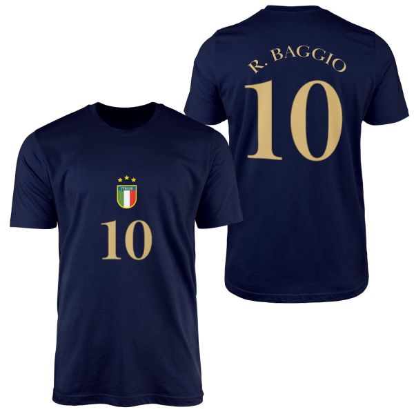Roberto Baggio 10 Forma Tişört XXL - İndigo Mavisi