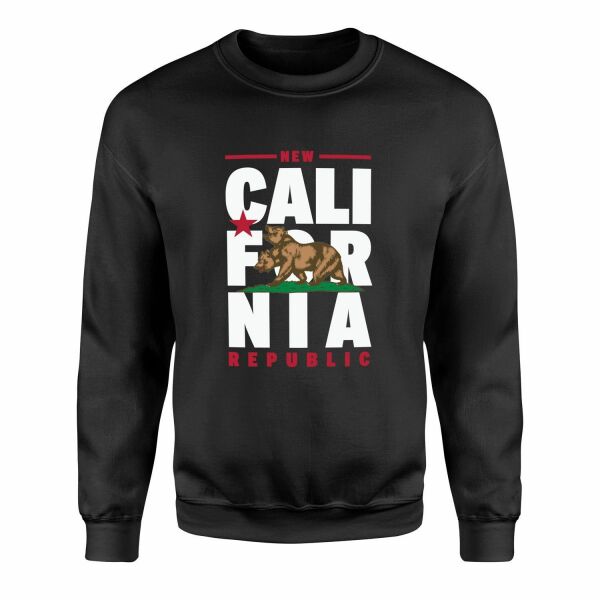 New California Republic Banner Sweatshirt XL - Siyah