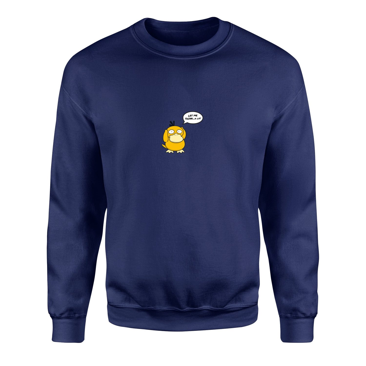 Let Me Think… A Lot | Psyduck Sweatshirt L - İndigo Mavisi
