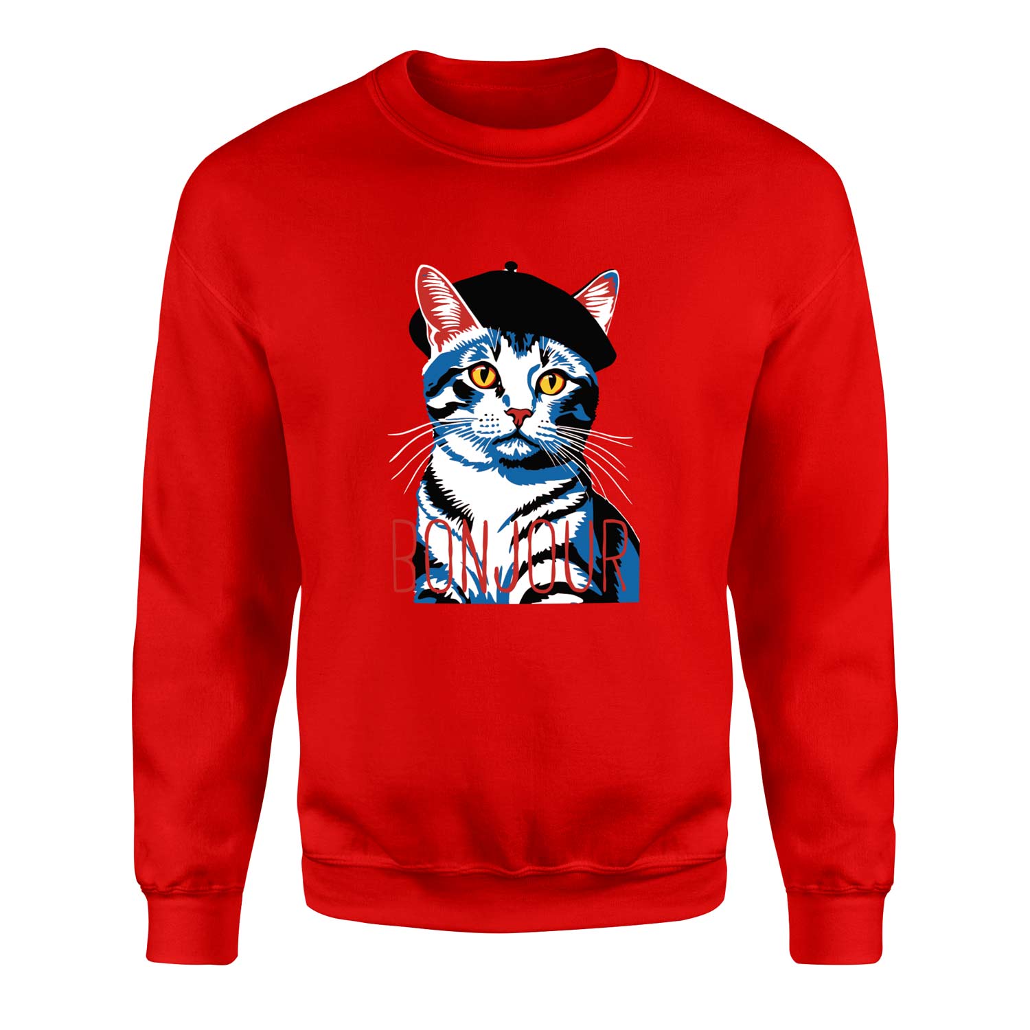 Bonjour Sweatshirt L - Kırmızı