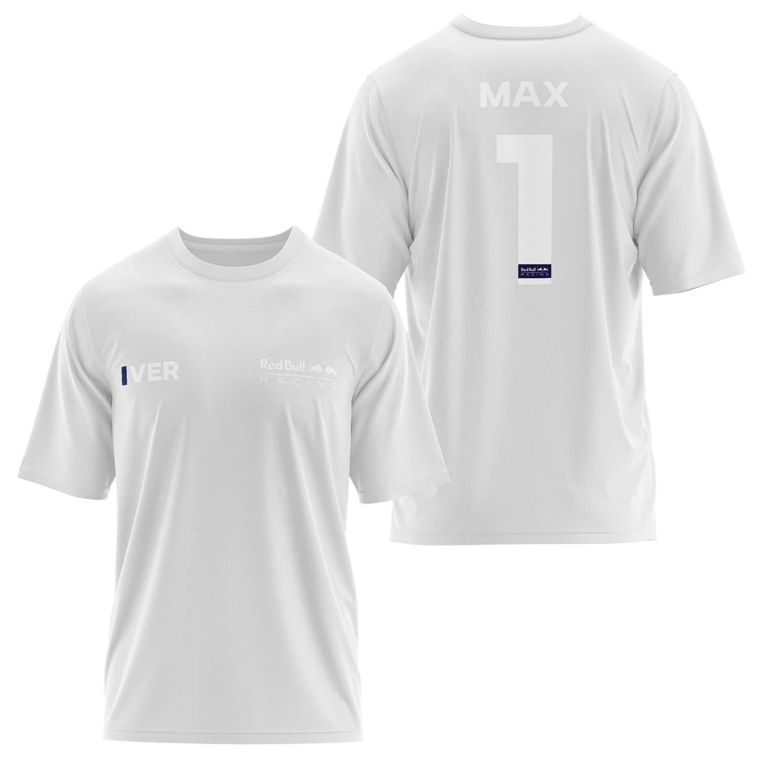 Max Verstappen Red Bull Racing White #1 Oversize Tişört S - Beyaz