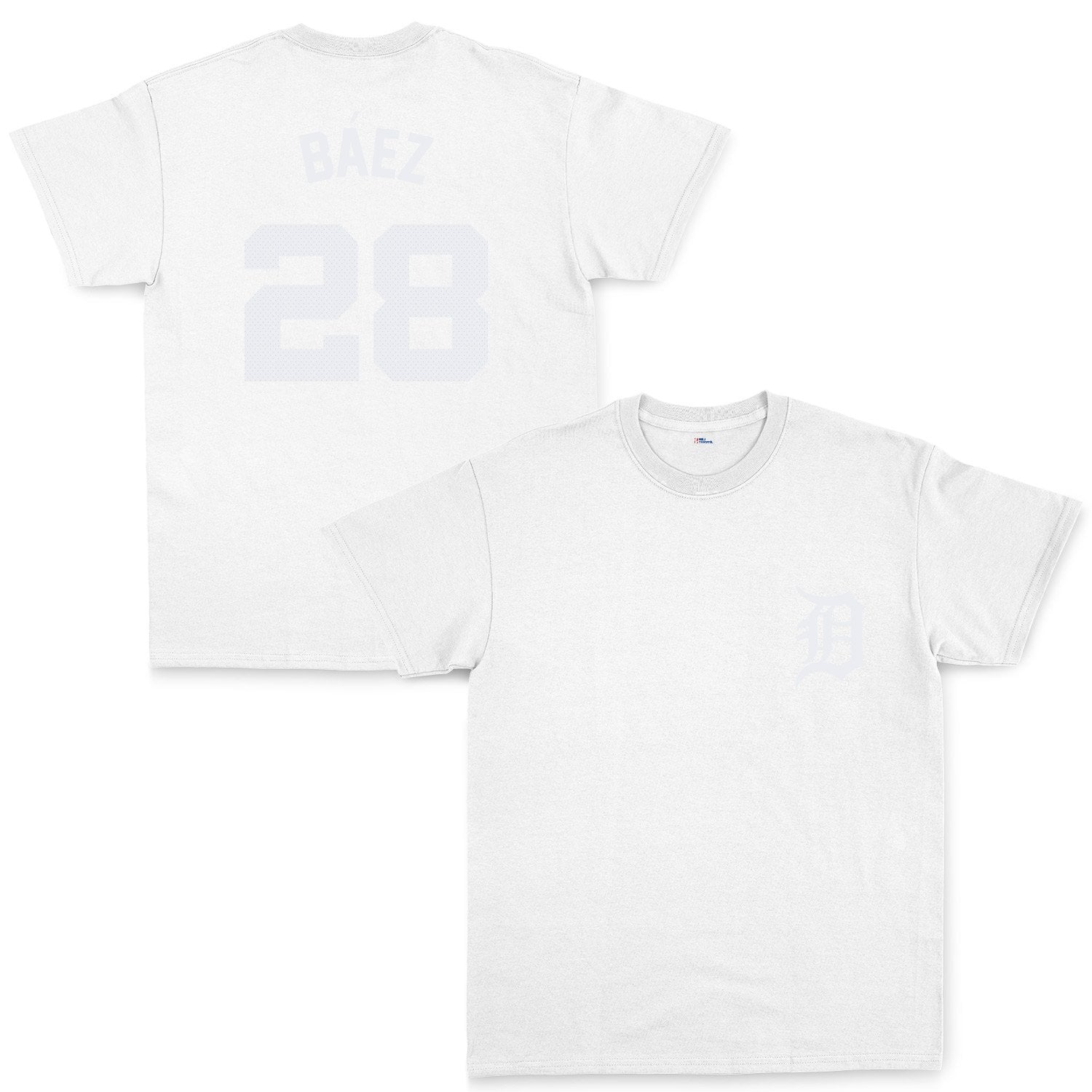 Javier Baez 28 Detroit Tigers Jersey Tişört S - Beyaz