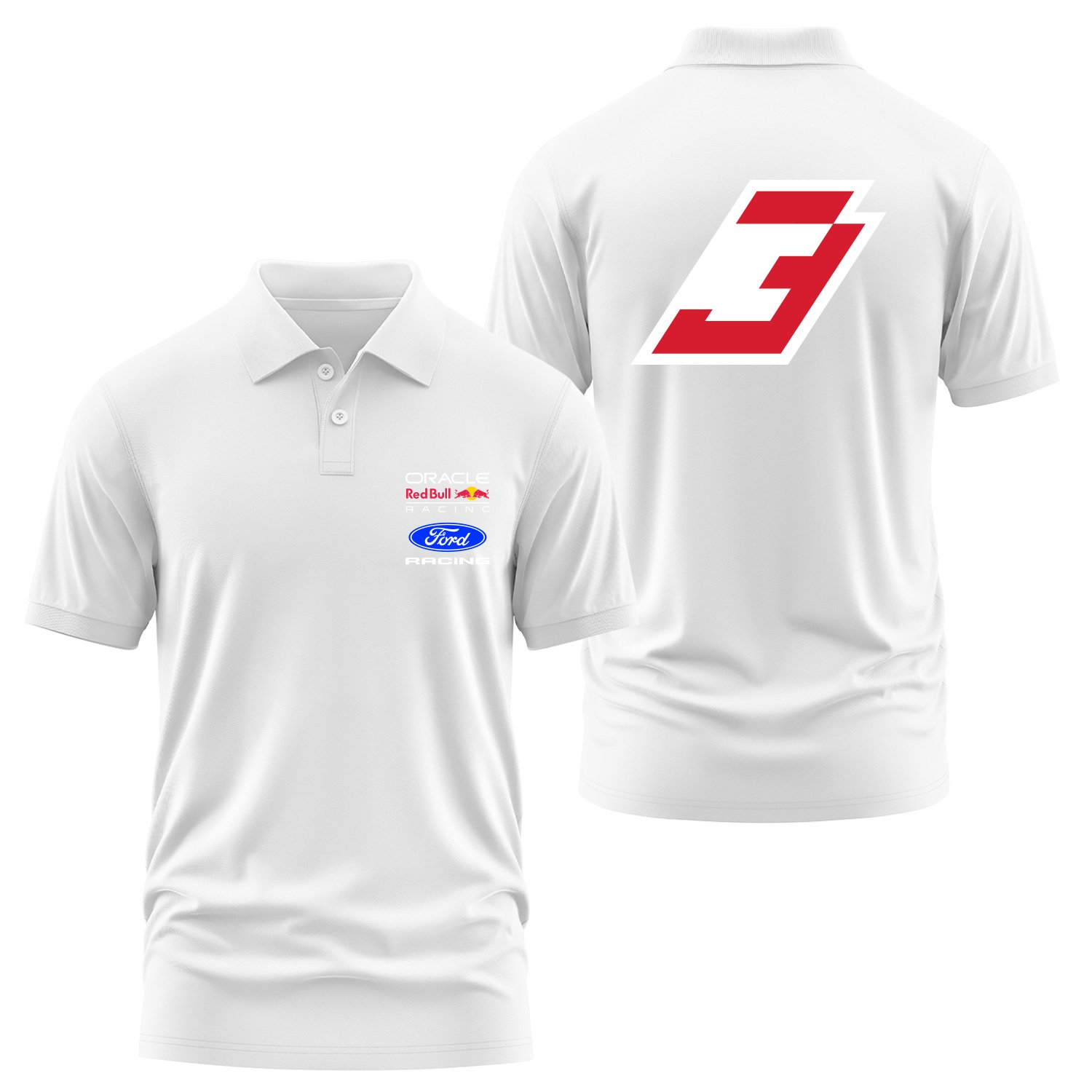 Max Verstappen Red Bull Jersey Polo Tişört S - Beyaz