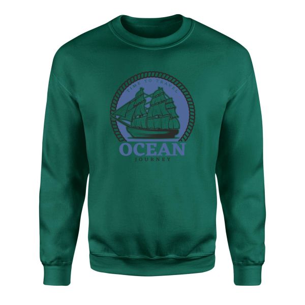 Ocean Journey Denizci Sweatshirt L - Nefti Yeşili