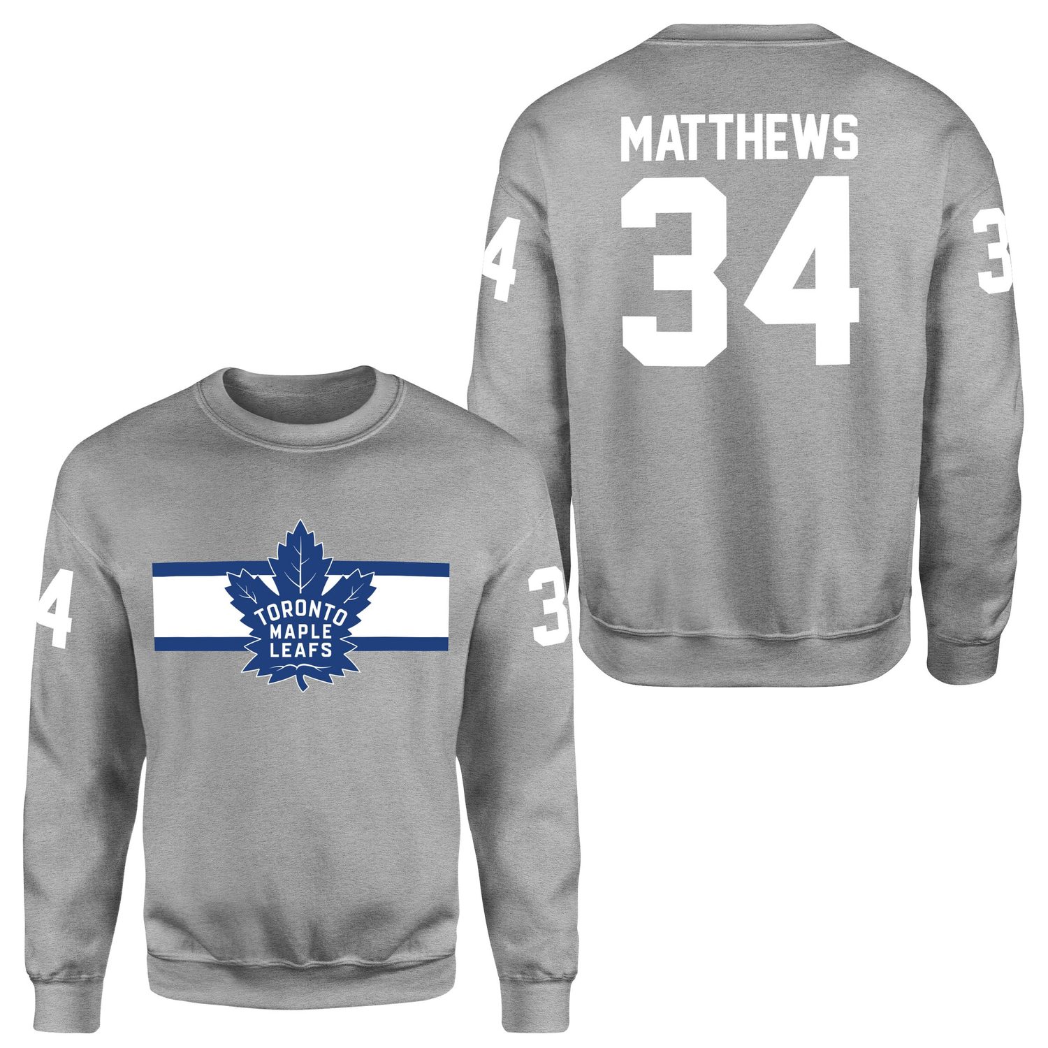 Auston Matthews Toronto Maple Leafs W NHL Jersey Sweatshirt S - Gri