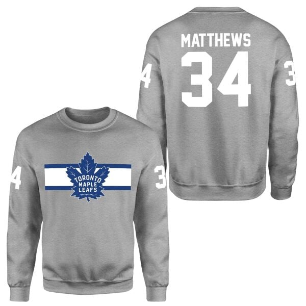 Auston Matthews Toronto Maple Leafs W NHL Jersey Sweatshirt S - Gri