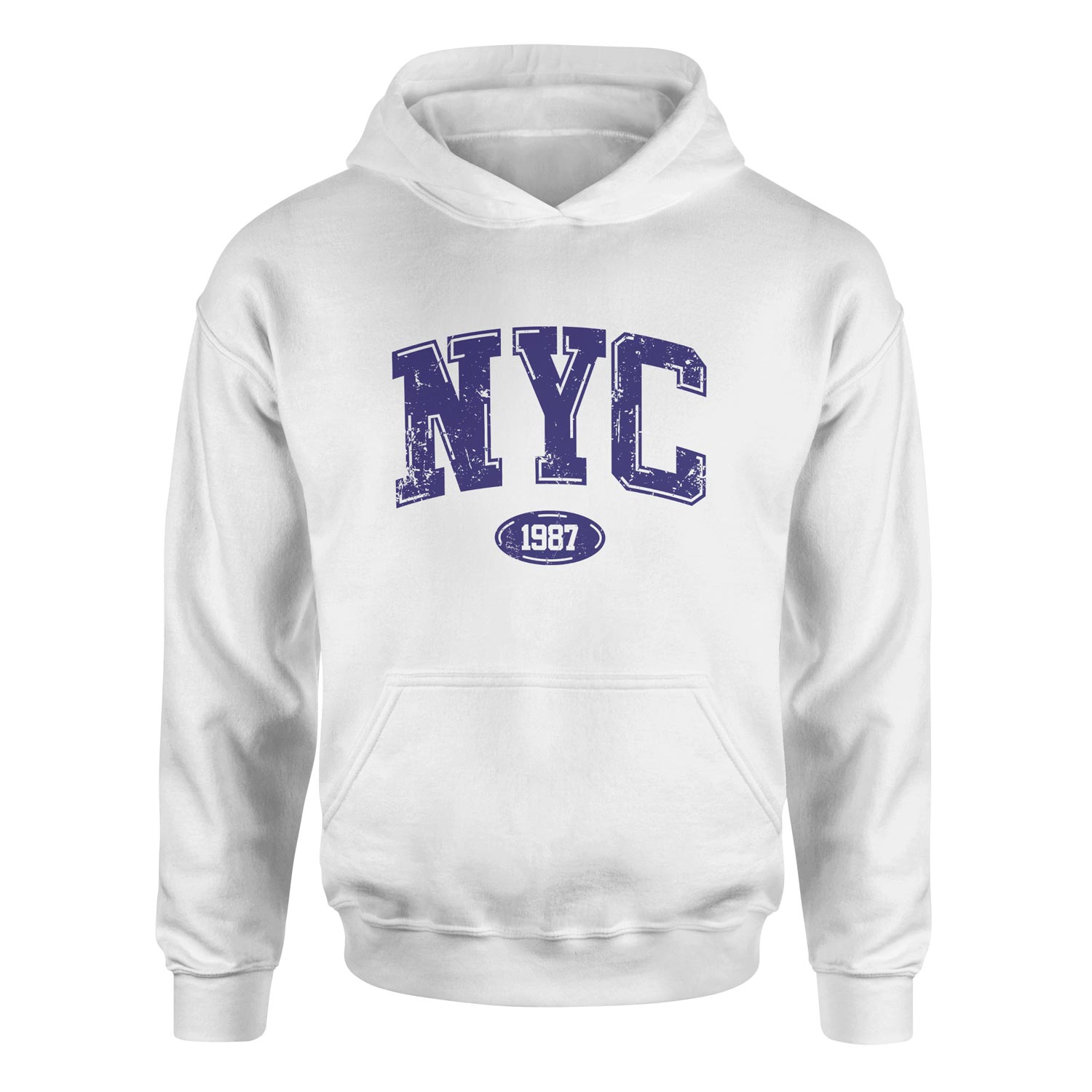 NYC 1987 Hoodie XL - Beyaz