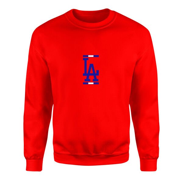 LA Blue White Sweatshirt M - Kırmızı
