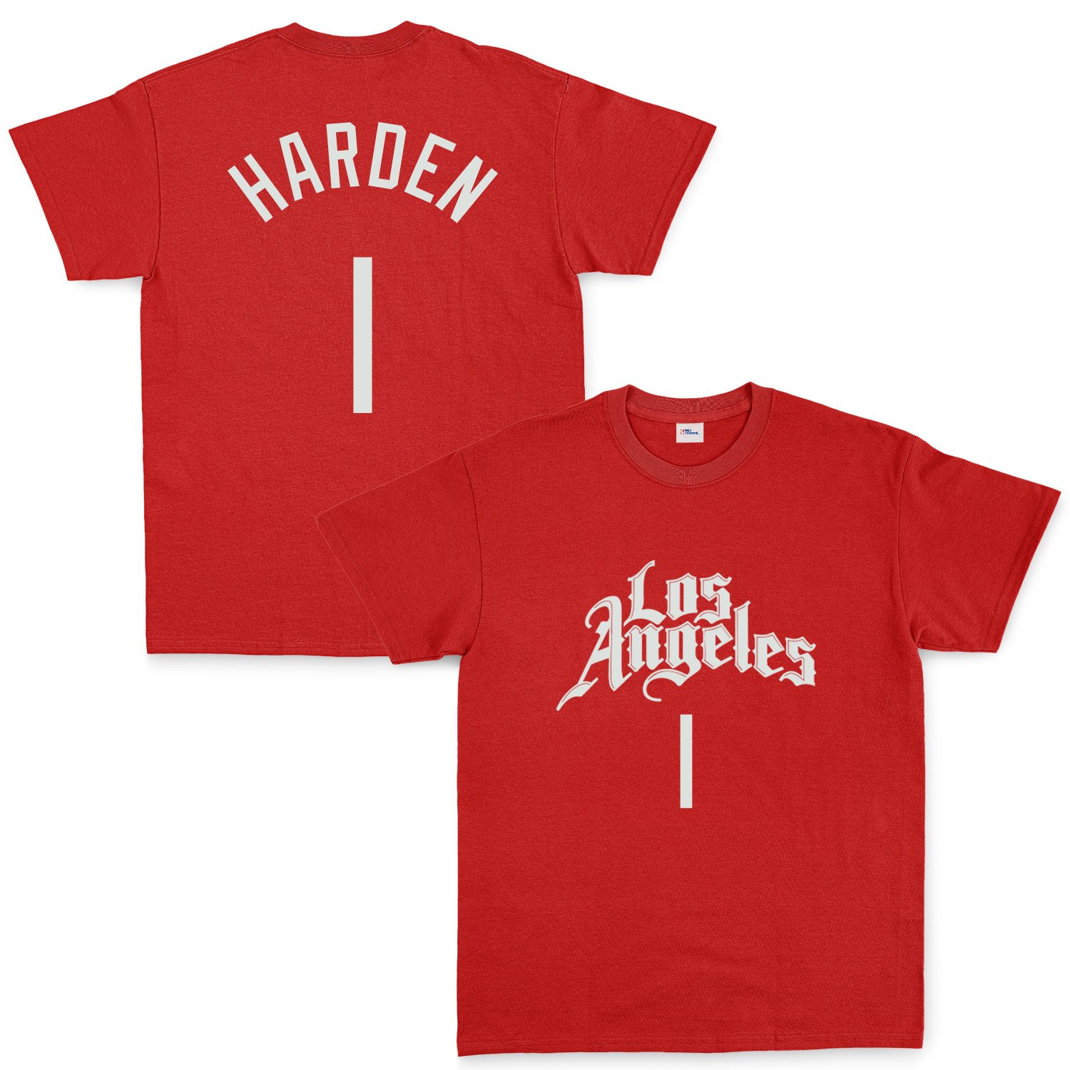 James Harden 1 Los Angeles Jersey Tişört XL - Kırmızı
