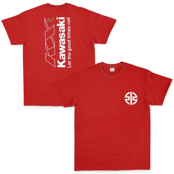 Kawasaki KX FOX Let The Good Times Roll Tişört XL - Kırmızı
