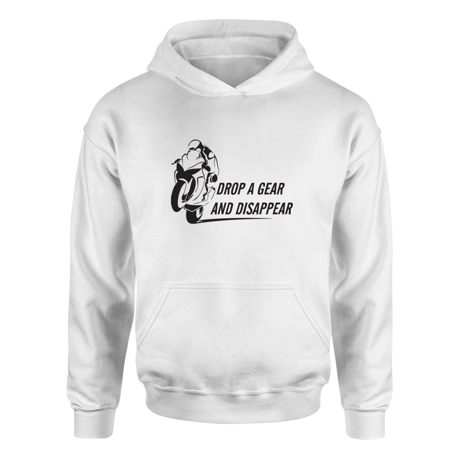 Drop a Gear And Disappear Hoodie XL - Beyaz