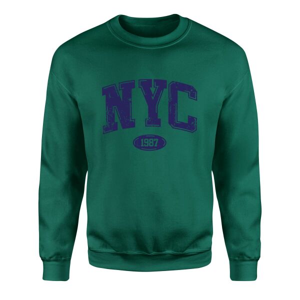 NYC 1987 Sweatshirt S - Nefti Yeşili