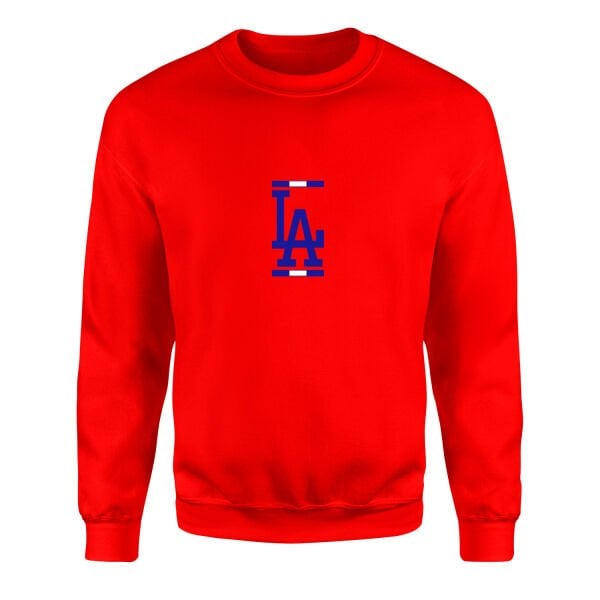 LA Blue White Sweatshirt L - Kırmızı