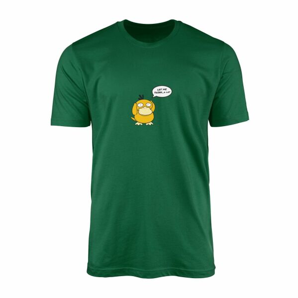 Let Me Think… A Lot | Psyduck Tişört XL - Nefti Yeşili