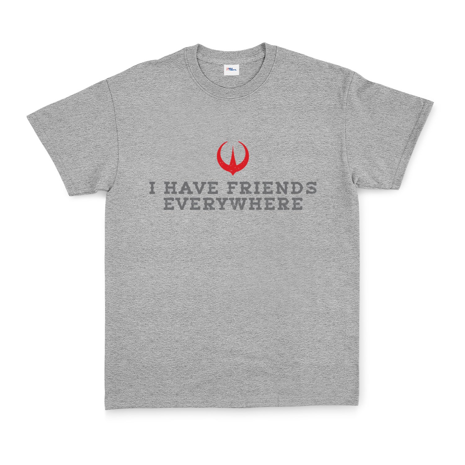 I Have Friends Everywhere Tişört XXL - Gri