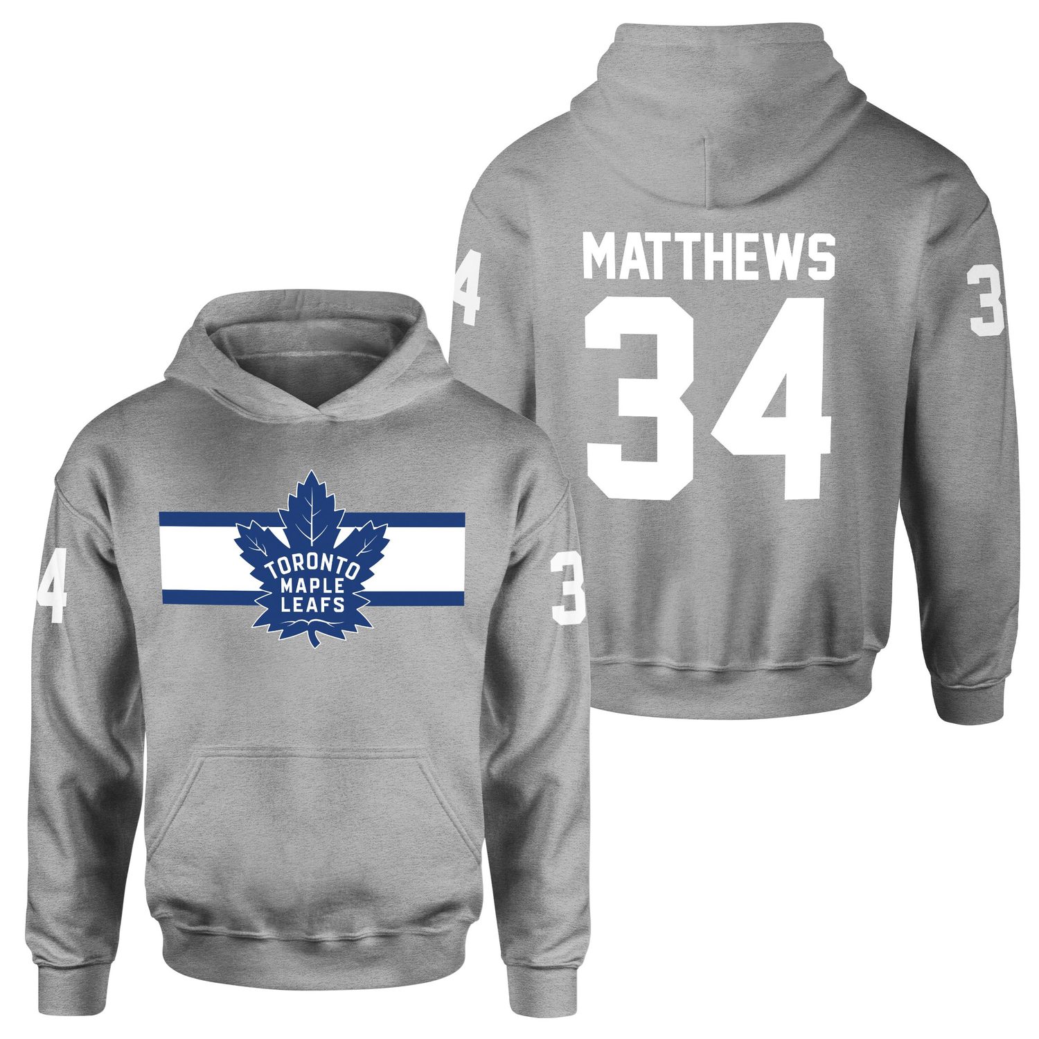 Auston Matthews Toronto Maple Leafs W NHL Jersey Hoodie M - Gri