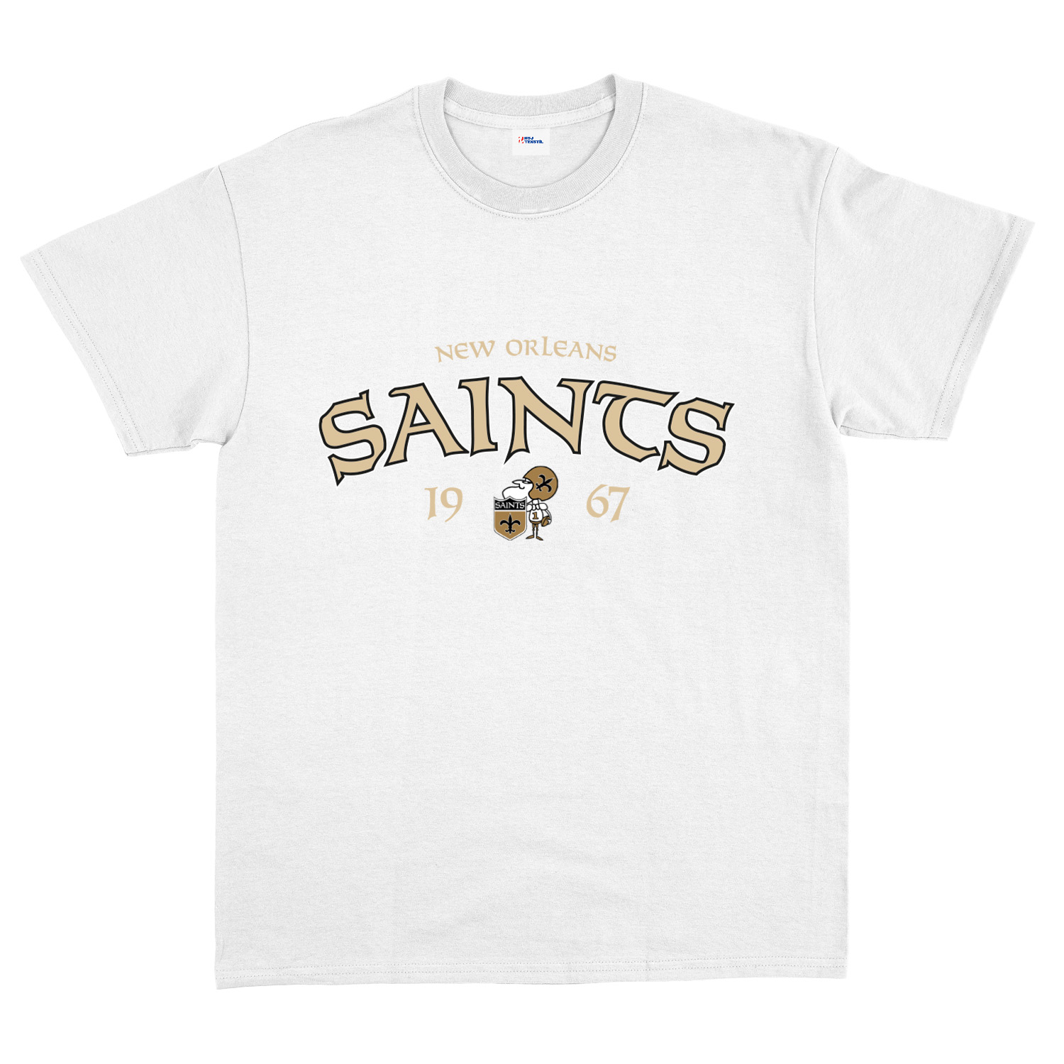 New Orleans Saints 1967 Tişört S - Beyaz
