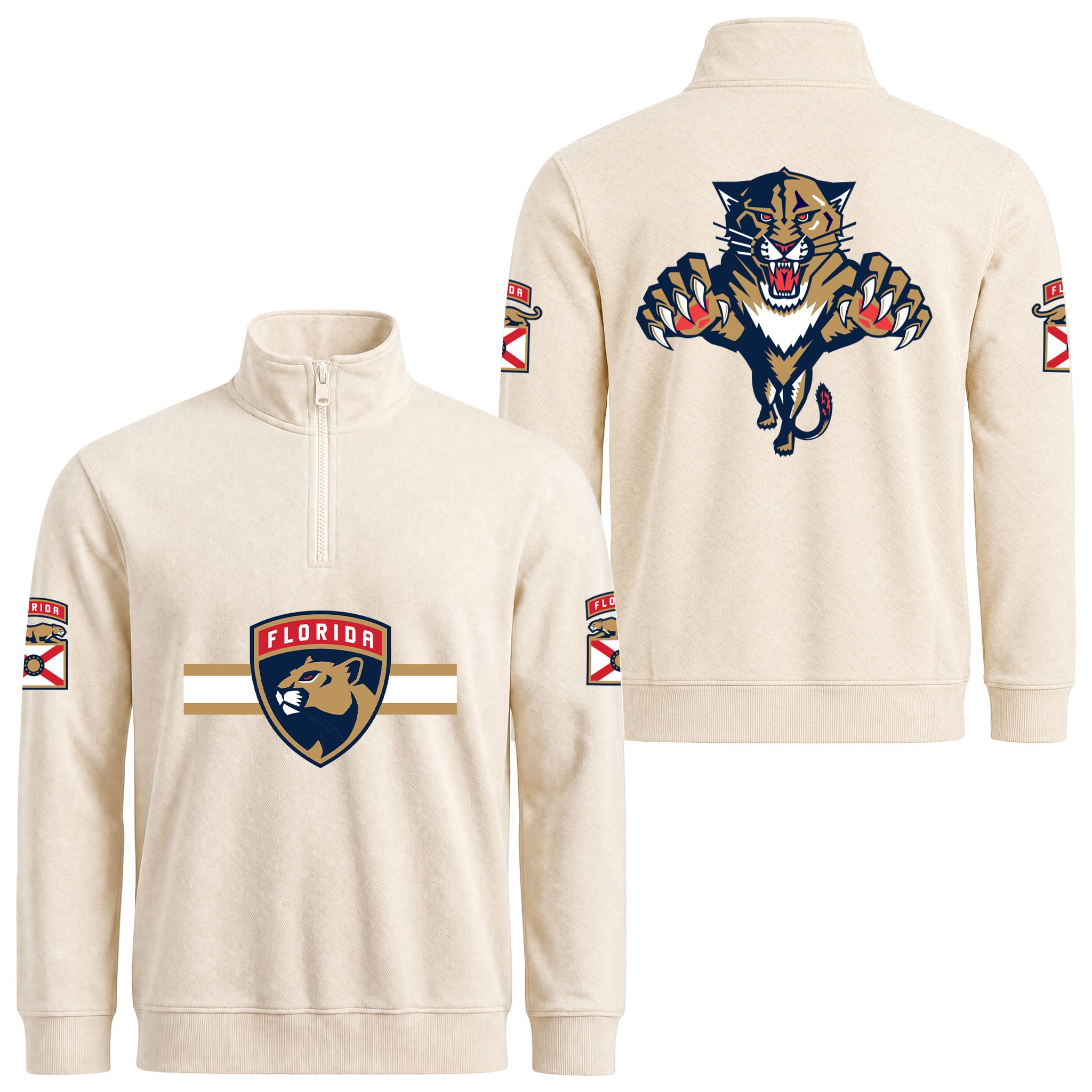Florida Panthers NHL Jersey Edition Yarım Fermuarlı Sweatshirt