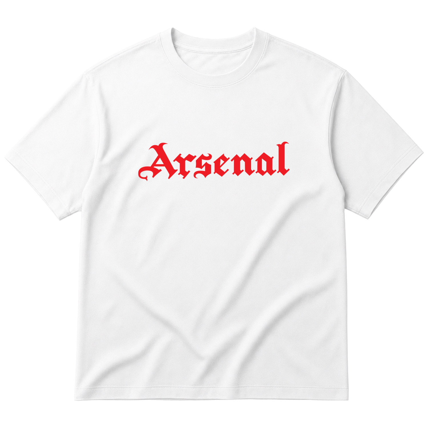 Arsenal Black Letters R Oversize Tişört XL - Beyaz