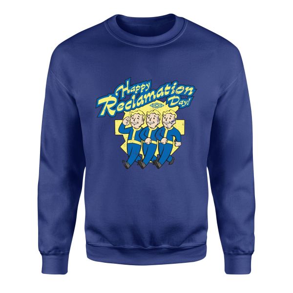 Happy Reclamation Day Sweatshirt XL - İndigo Mavisi