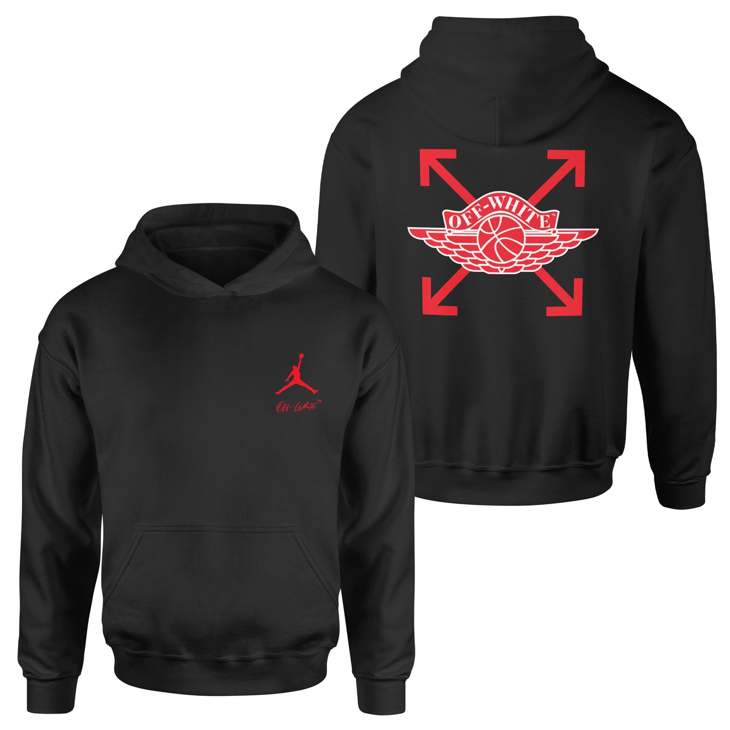 Air Jordan OFF Hoodie S - Siyah