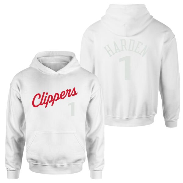 James Harden 1 LA Jersey Hoodie L - Beyaz