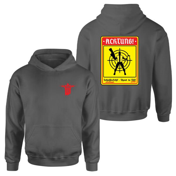 Achtung Schießbefehl! | Wolfenstein Hoodie XXL - Füme