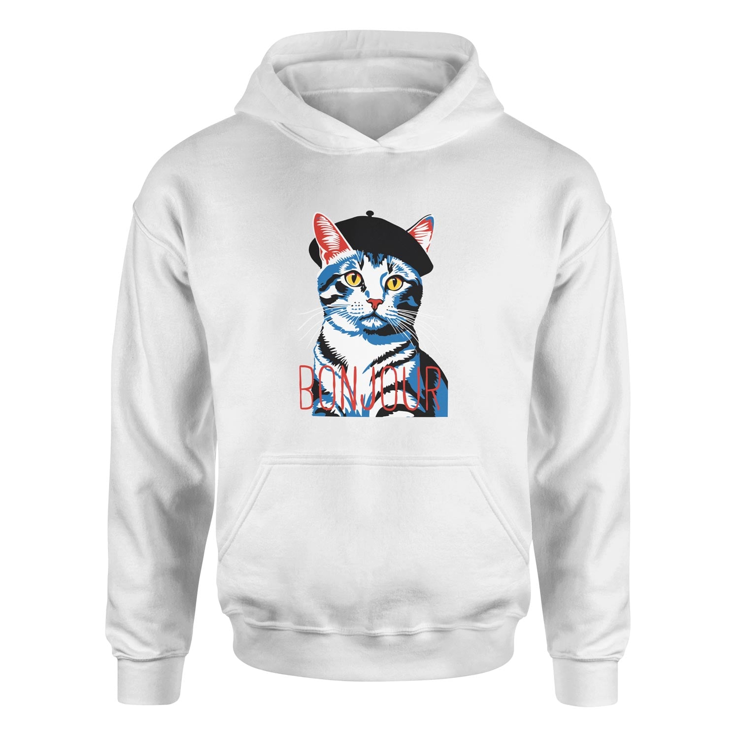 Bonjour Hoodie M - Beyaz