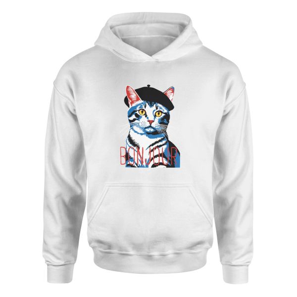 Bonjour Hoodie M - Beyaz