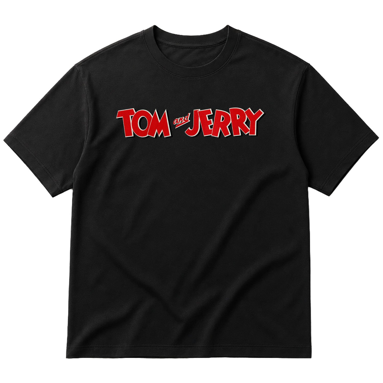 Tom and Jerry Oversize Tişört L - Siyah