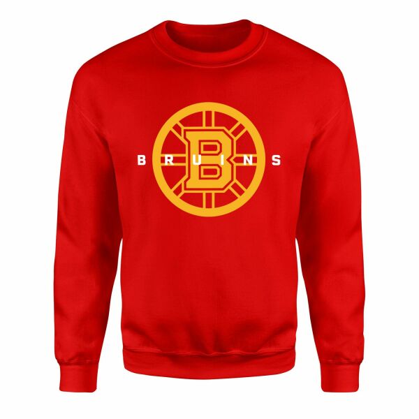 Boston Bruins Graphic Sweatshirt L - Kırmızı