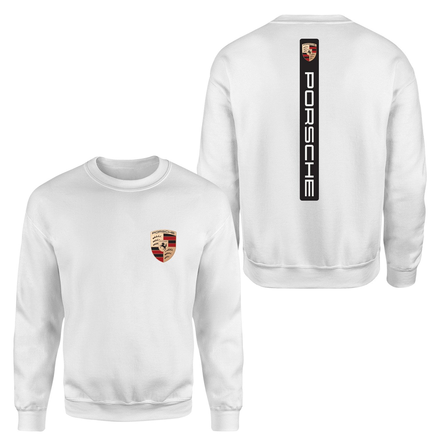 Porsche V Graphic Black Sweatshirt XXL - Beyaz