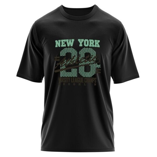 NY Athletic Oversize Tişört L - Siyah