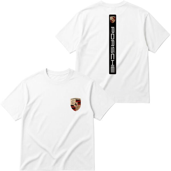 Porsche V Graphic Black Oversize Tişört M - Beyaz