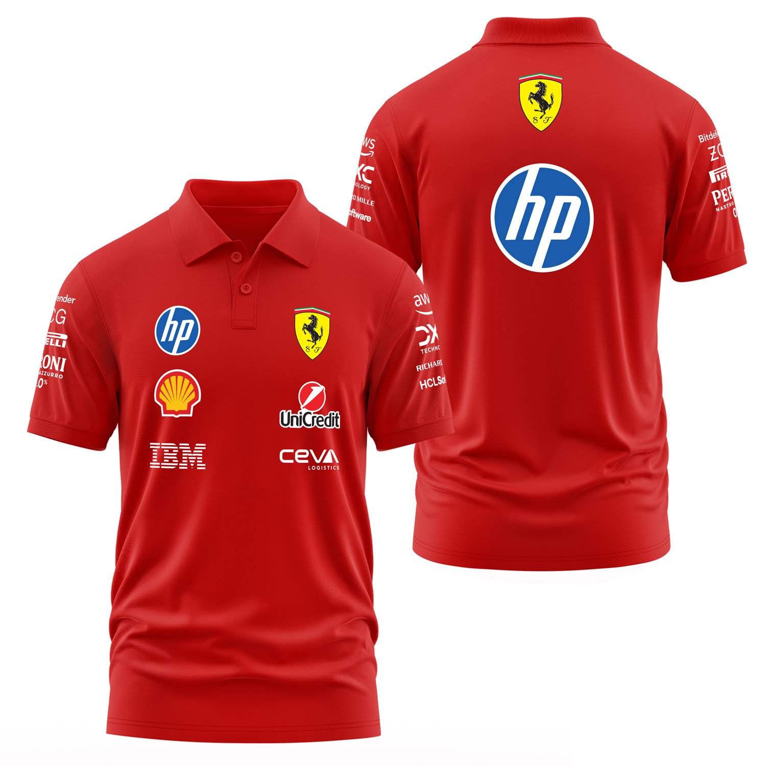 Scuderia Ferrari Teamline 2025 Polo Tişört XXL - Kırmızı