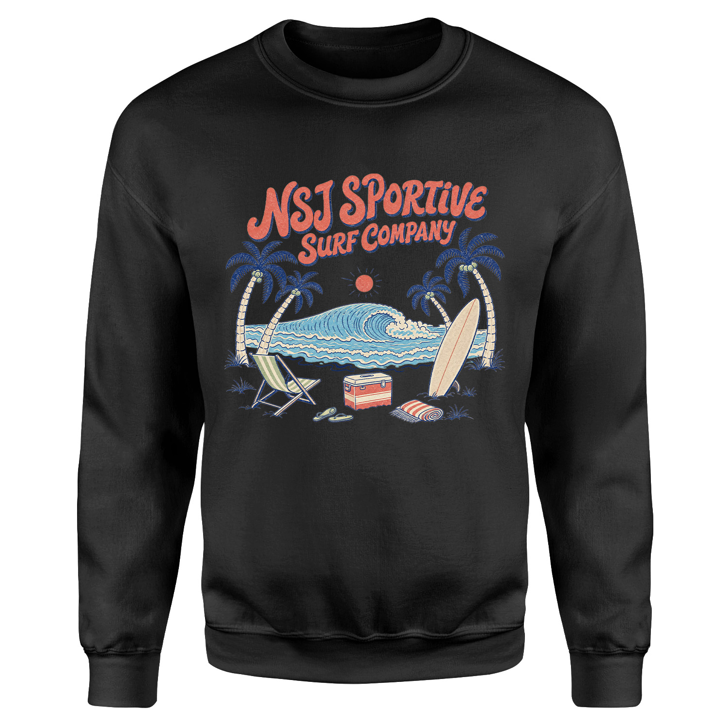 NSJ Sportive Surf Company 2026 Sweatshirt L - Siyah