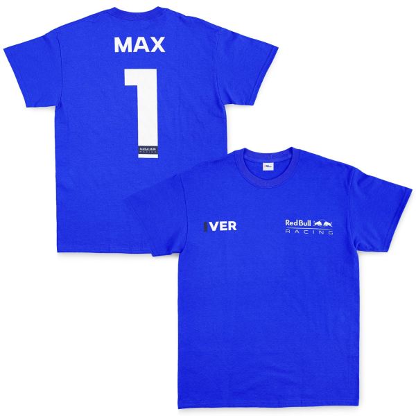 Max Verstappen Red Bull Racing White #1 Tişört XL - Mavi