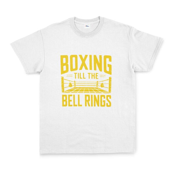 Boxing Till The Bell Rings Tişört S - Beyaz