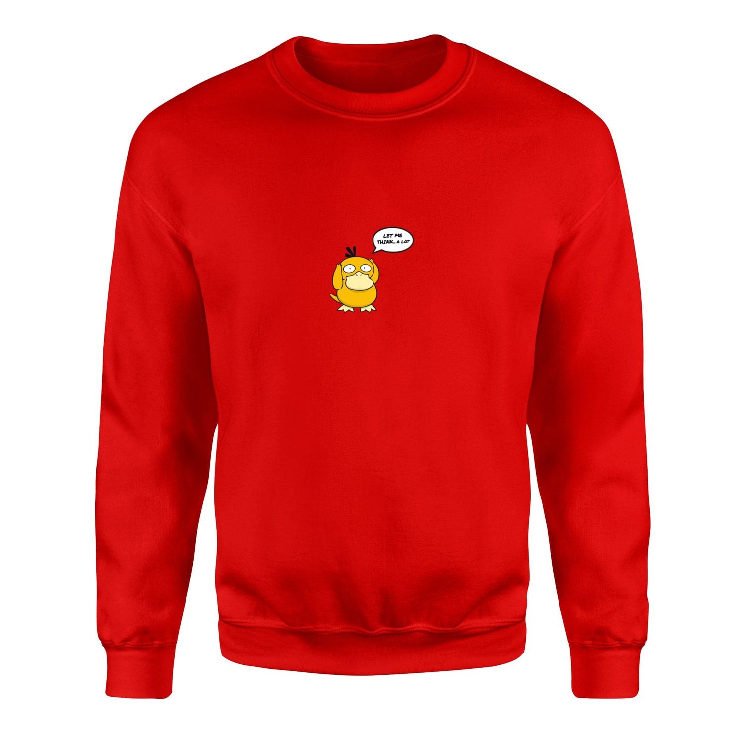 Let Me Think… A Lot | Psyduck Sweatshirt S - Kırmızı