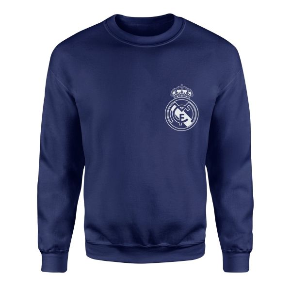 Real Madrid Badge Sweatshirt M - İndigo Mavisi